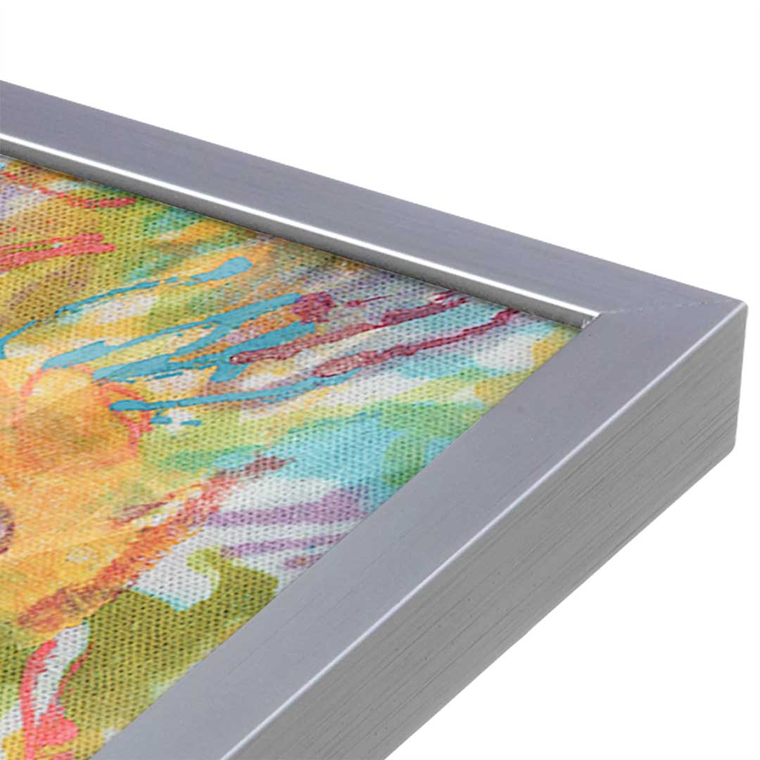 [Color:Polished Chrome], Picture of art in a Polished Chrome frame at an angle