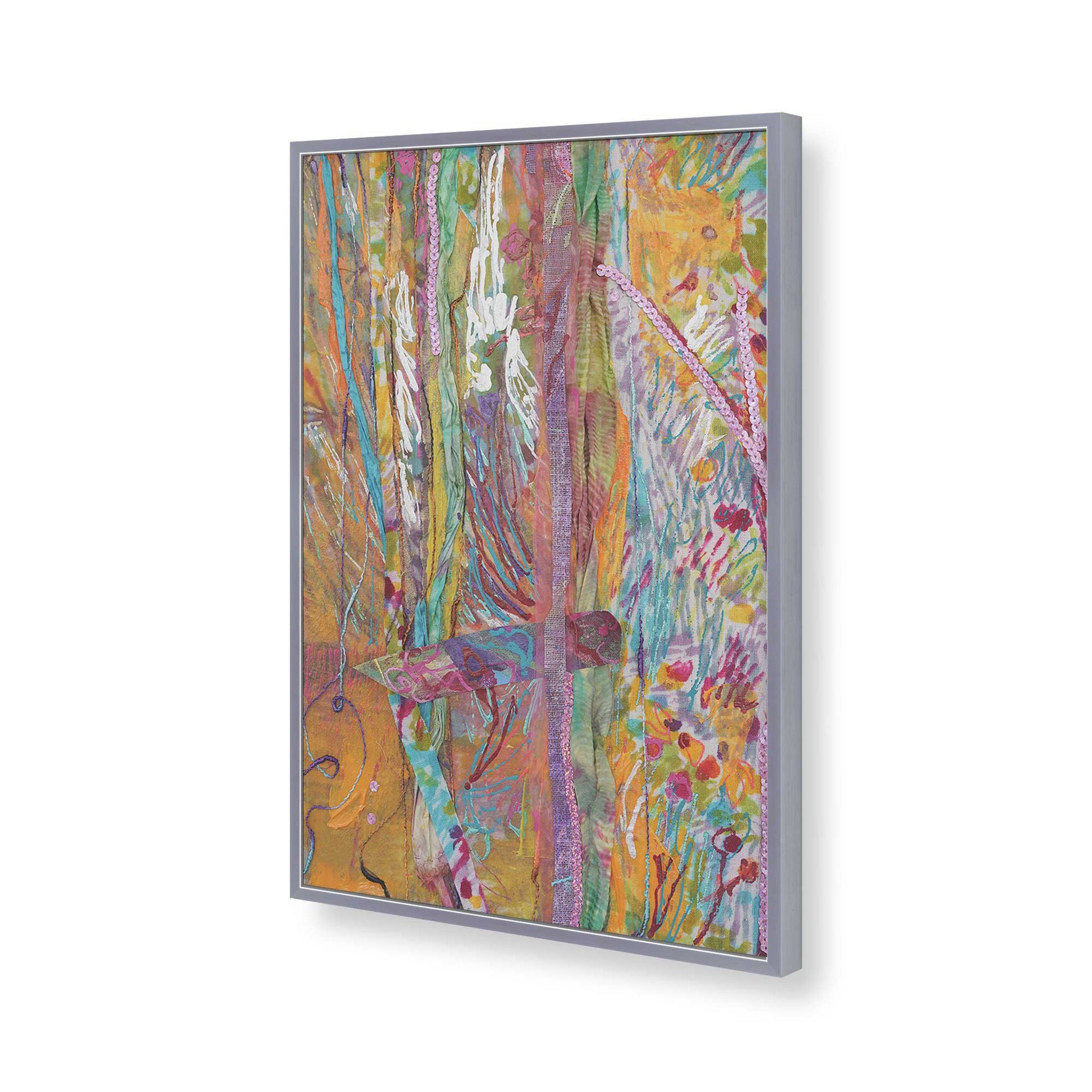 [Color:Polished Chrome], Picture of art in a Polished Chrome frame of the corner