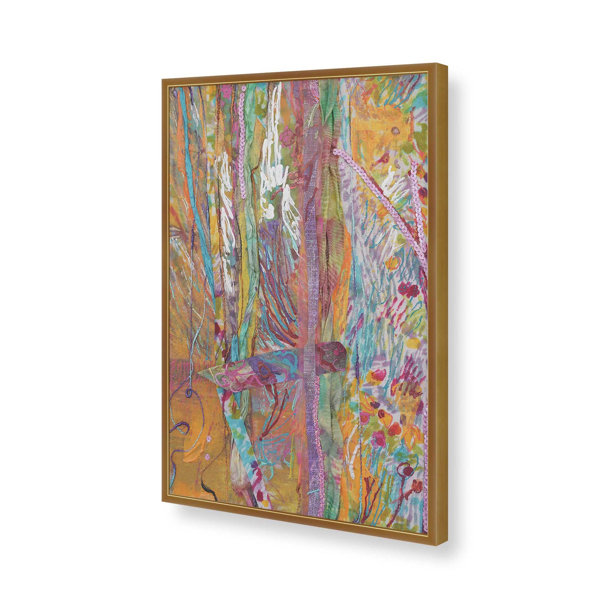 [Color:Polished Gold], Picture of art in a Polished Gold frame of the corner