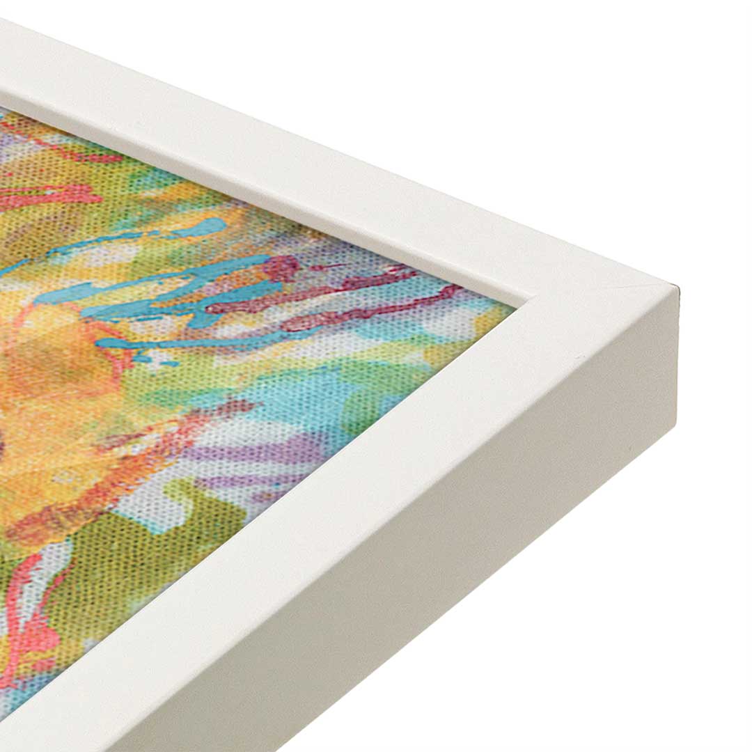 [Color:Opaque White], Picture of art in a Opaque White frame at an angle