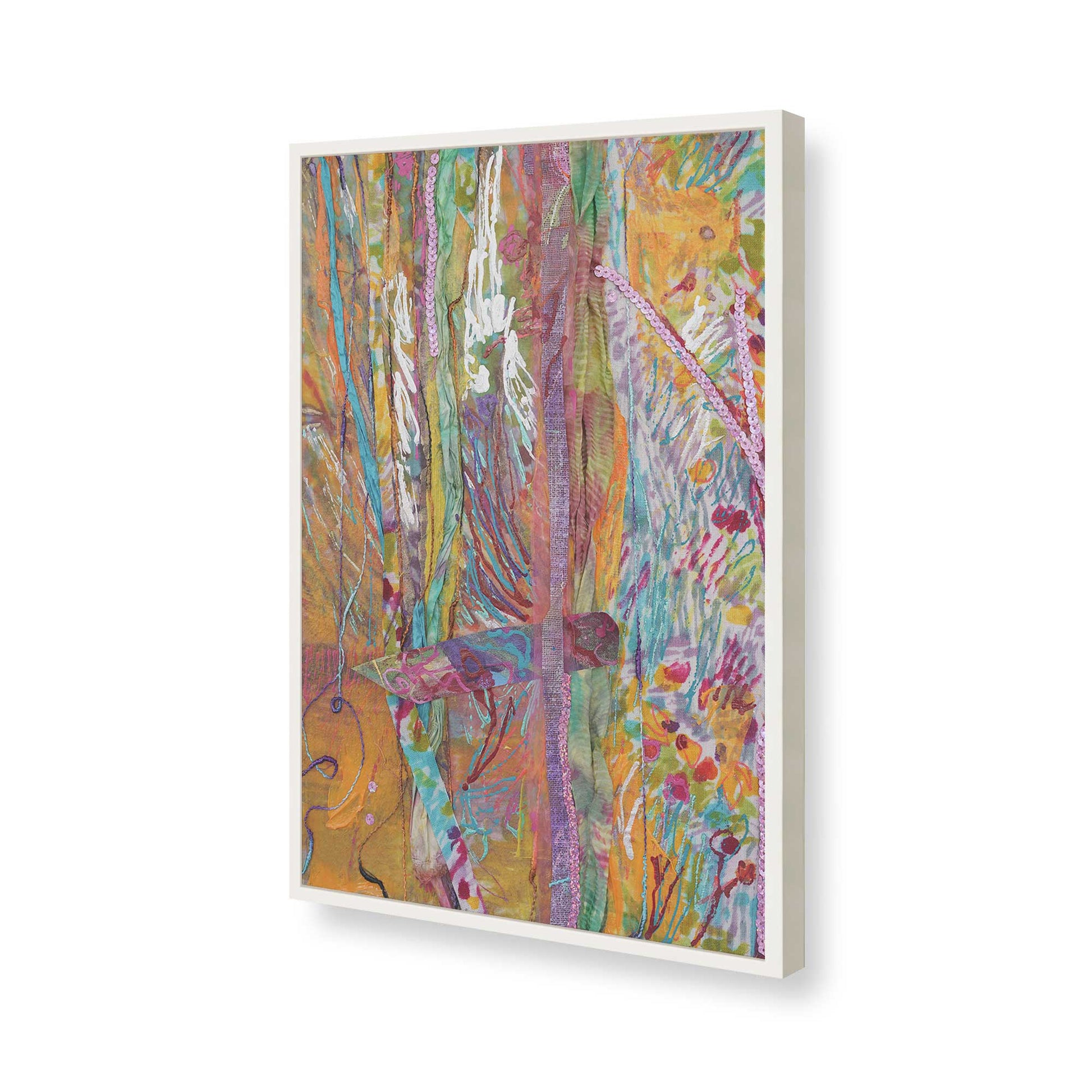 [Color:Opaque White], Picture of art in a Opaque White frame of the corner