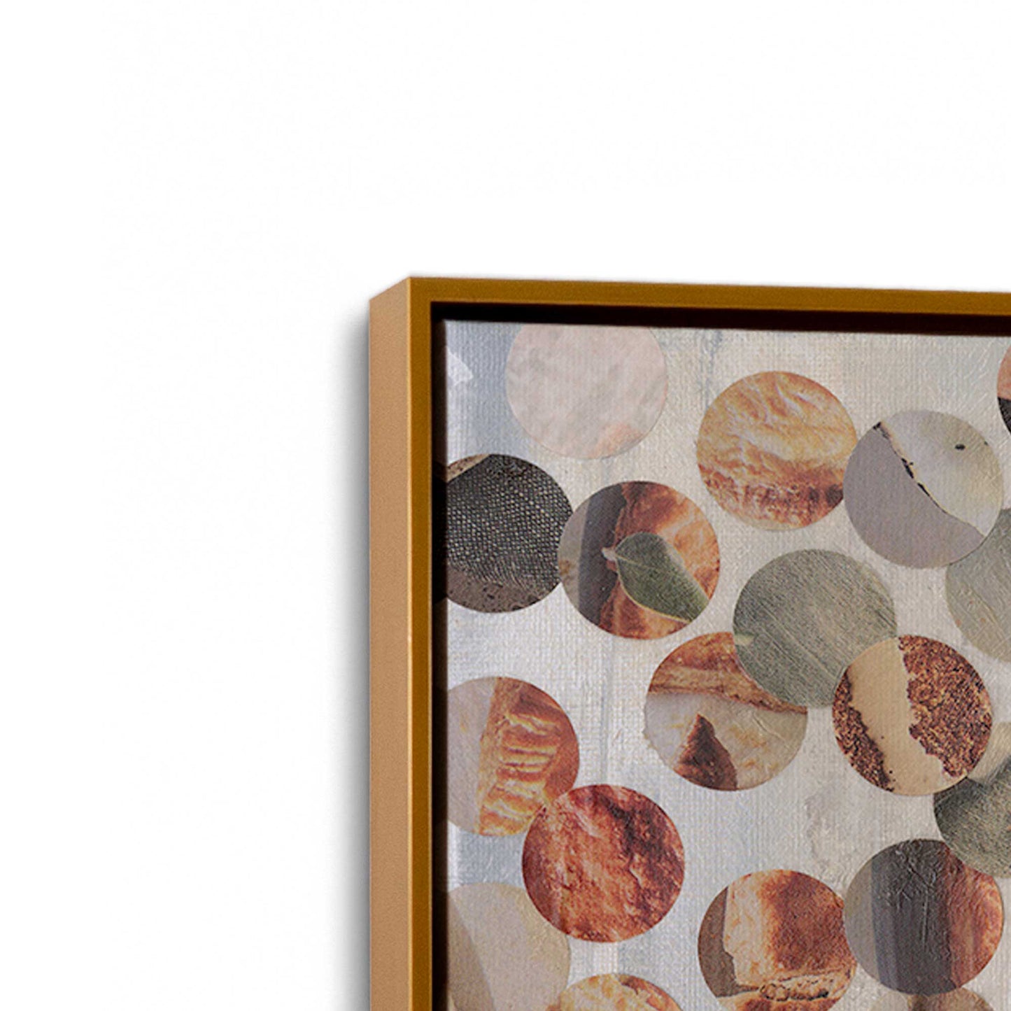 [Color:Polished Gold], Picture of art in a Polished Gold frame at an angle