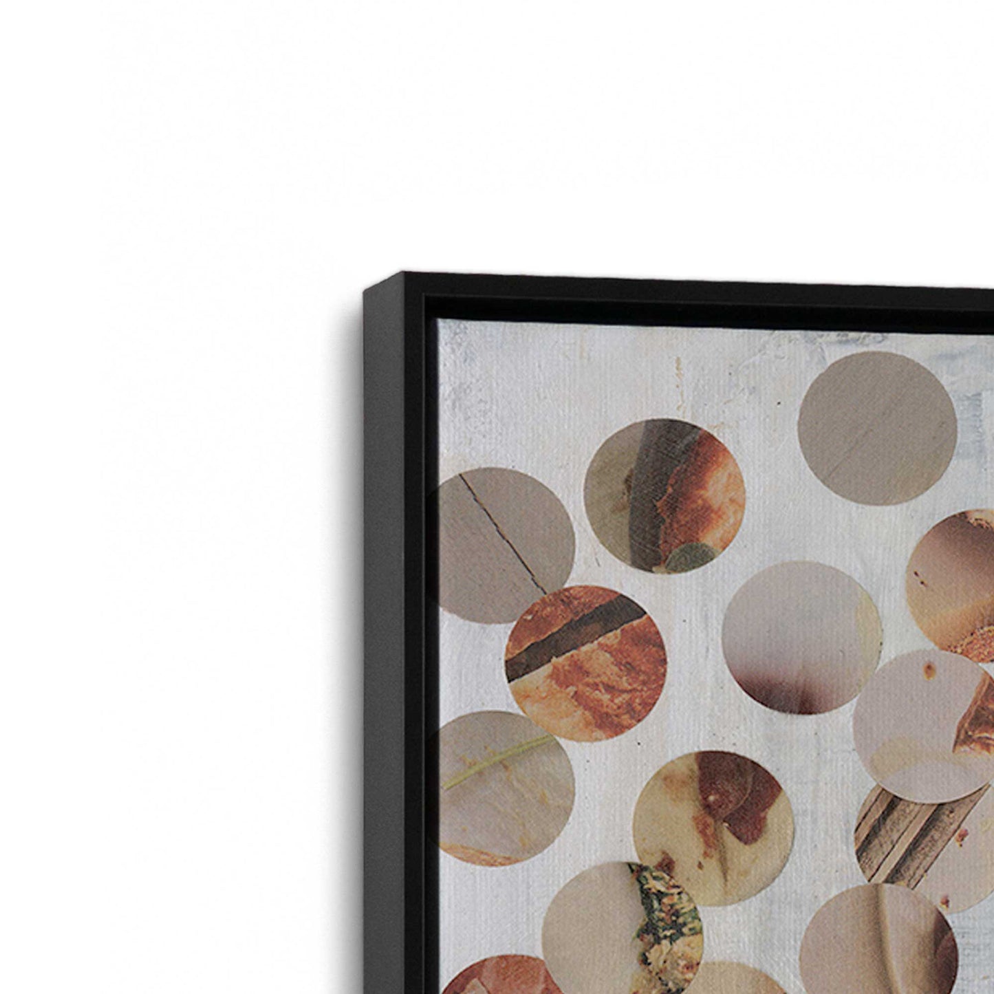 [Color:Satin Black], Picture of art in a Satin Black frame at an angle