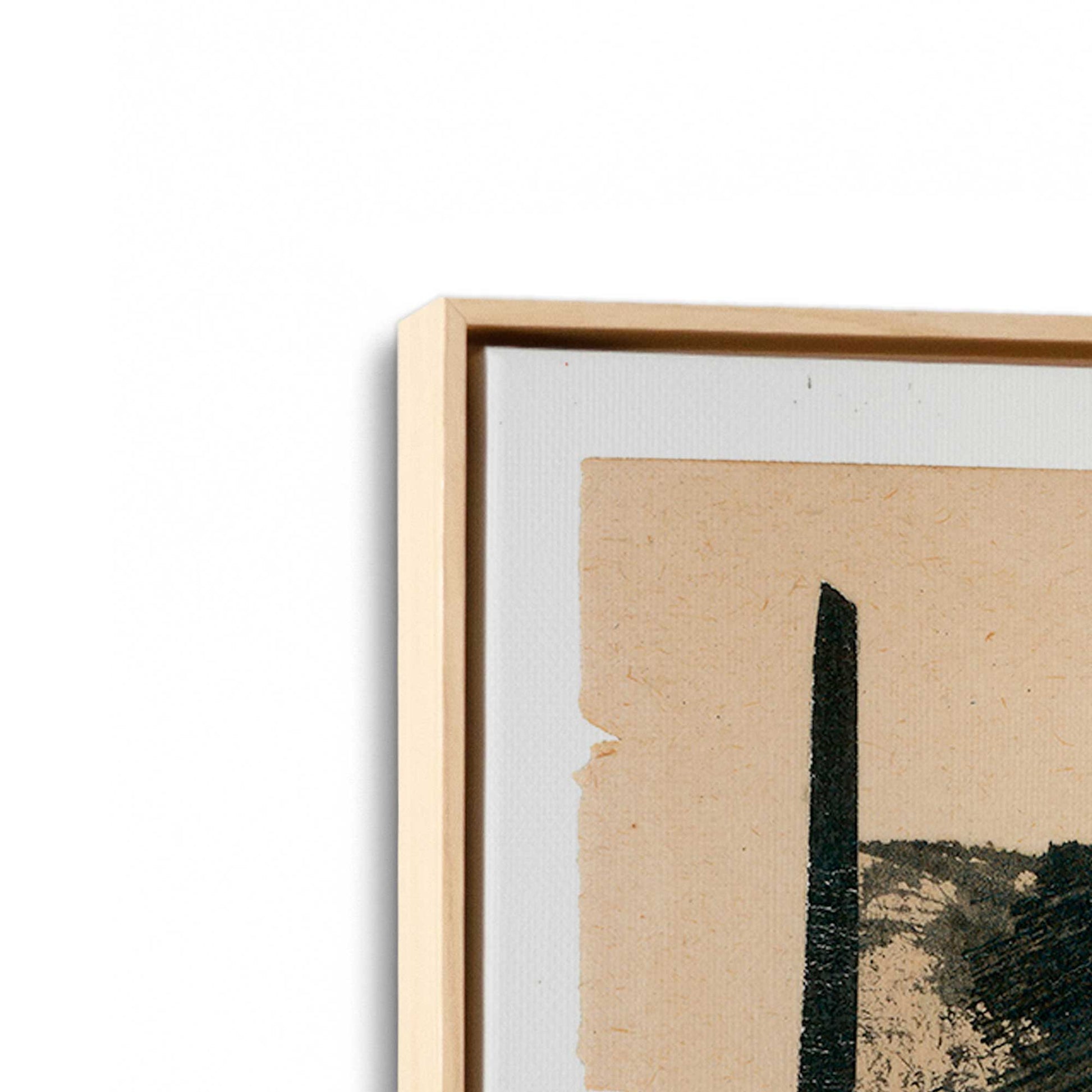 [Color:American Maple], Picture of art in a American Maple frame at an angle