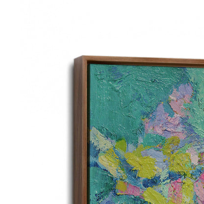 [Color:Walnut], Picture of art in a Walnut frame at an angle