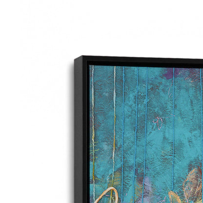 [Color:Satin Black], Picture of art in a Satin Black frame at an angle