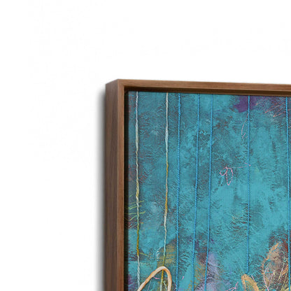 [Color:Walnut], Picture of art in a Walnut frame at an angle