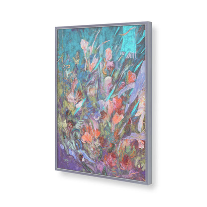 [Color:Polished Chrome], Picture of art in a Polished Chrome frame of the corner