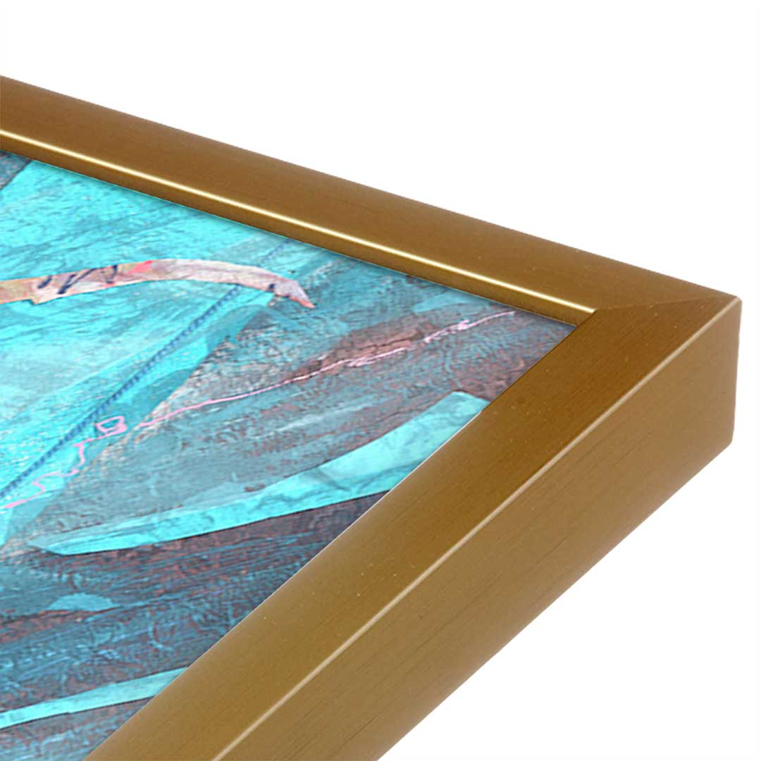 [Color:Polished Gold], Picture of art in a Polished Gold frame at an angle