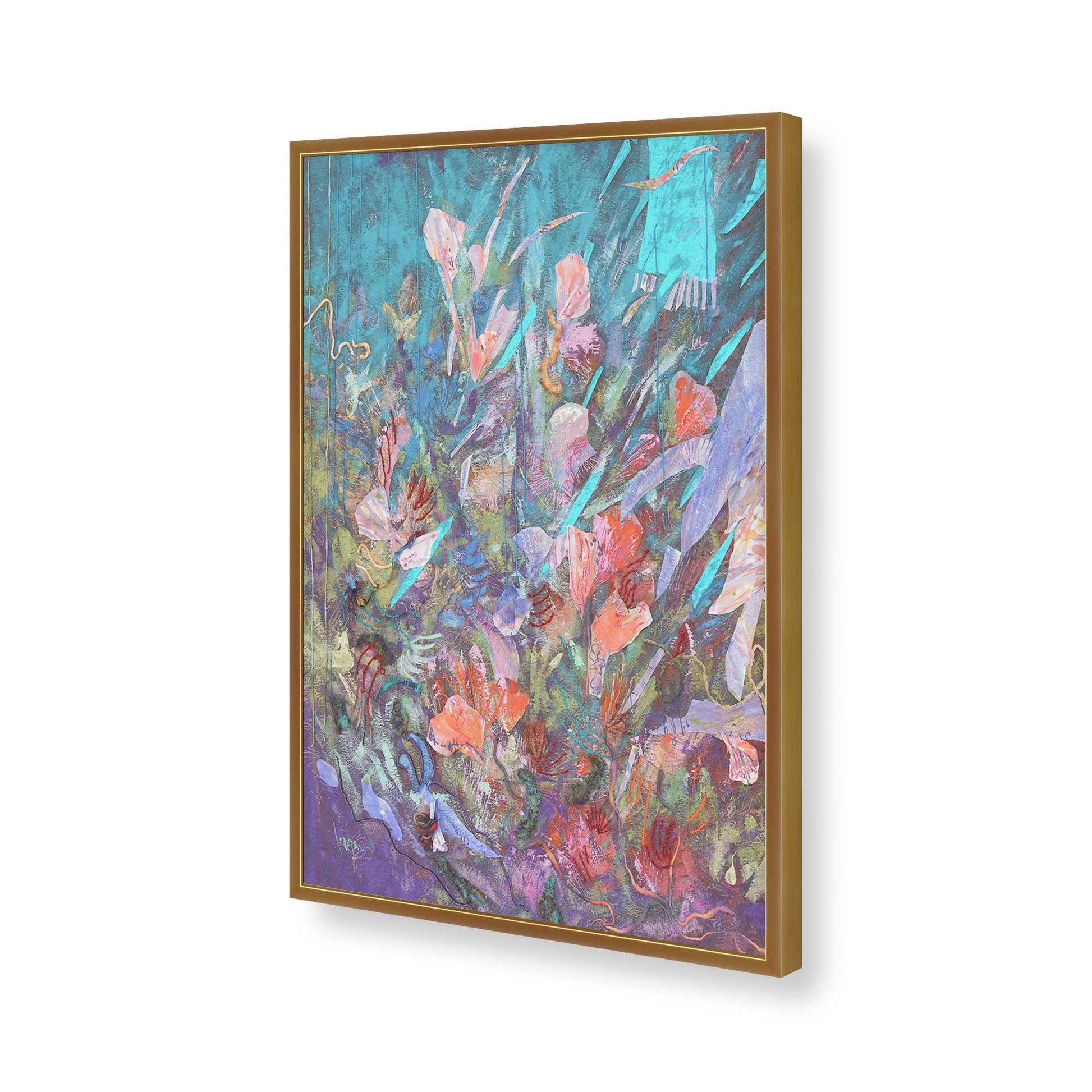 [Color:Polished Gold], Picture of art in a Polished Gold frame of the corner