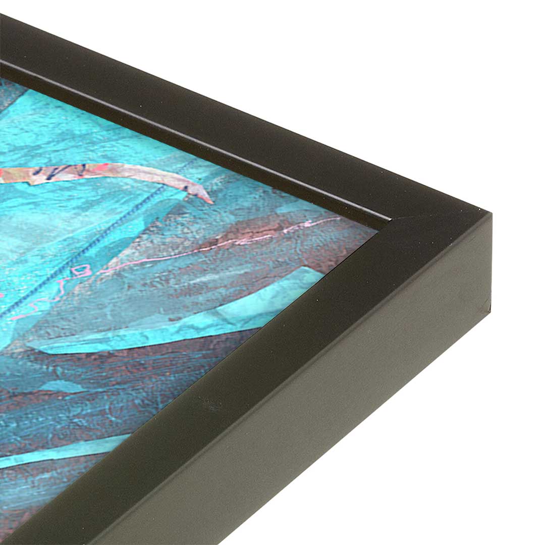 [Color:Satin Black], Picture of art in a Satin Black frame at an angle