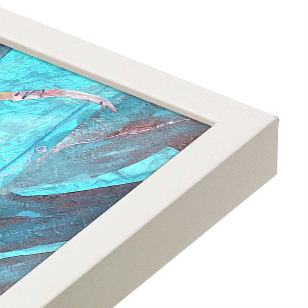 [Color:Opaque White], Picture of art in a Opaque White frame at an angle