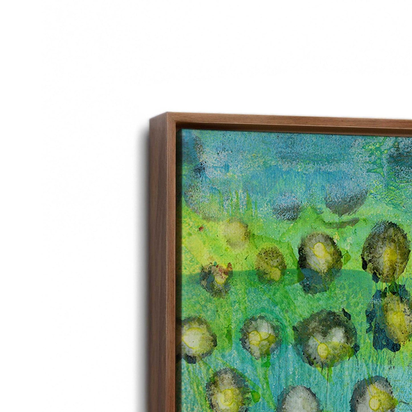 [Color:Walnut], Picture of art in a Walnut frame at an angle