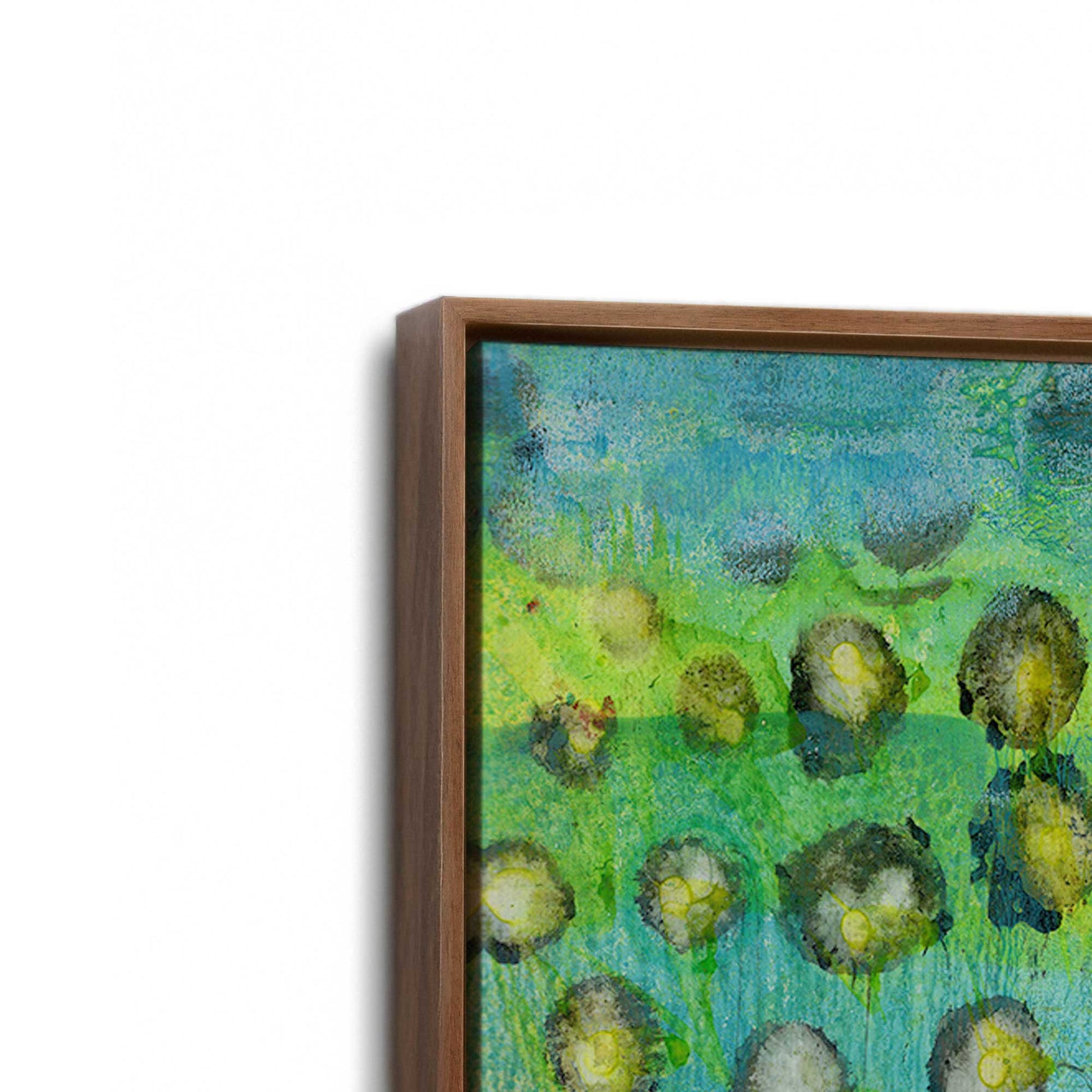 [Color:Walnut], Picture of art in a Walnut frame at an angle