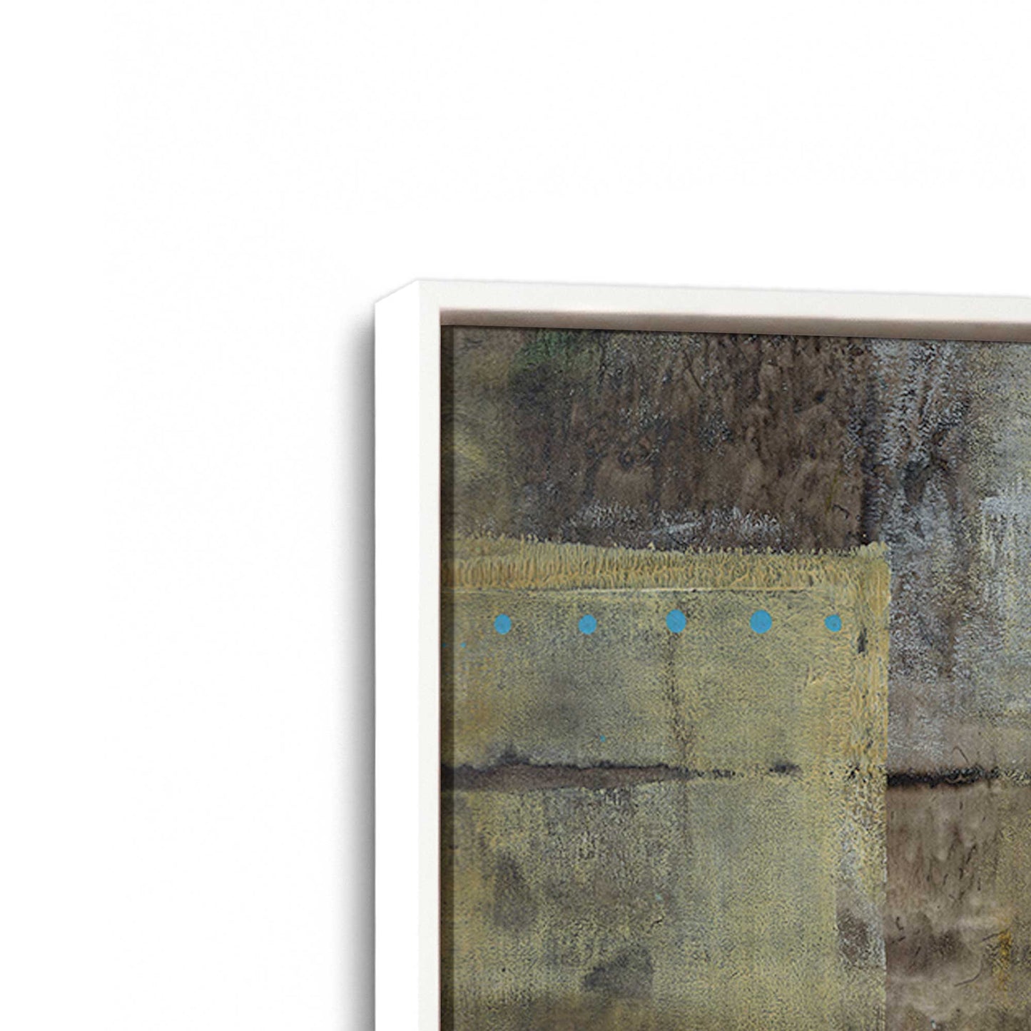 [Color:Opaque White], Picture of art in a White frame at an angle