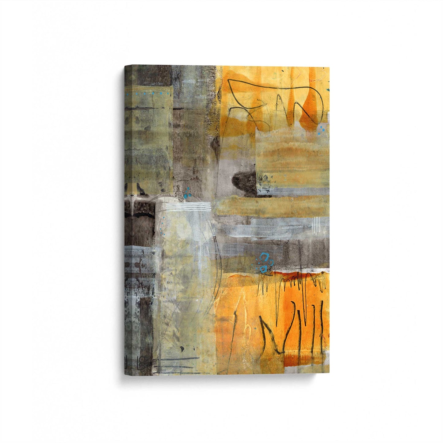 [Color:Stretched Canvas], Picture of art at an angle