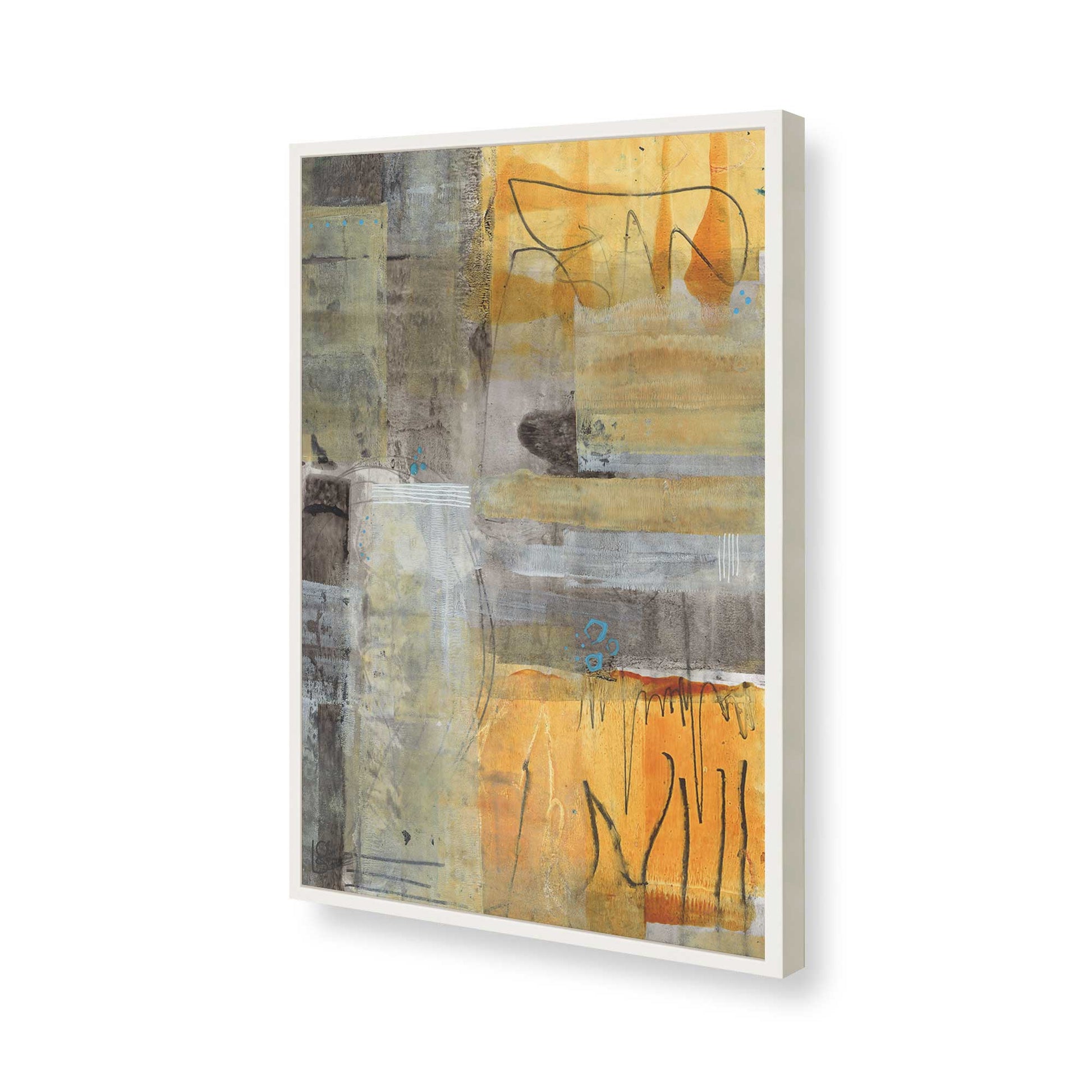 [Color:Opaque White], Picture of art in a Opaque White frame of the corner