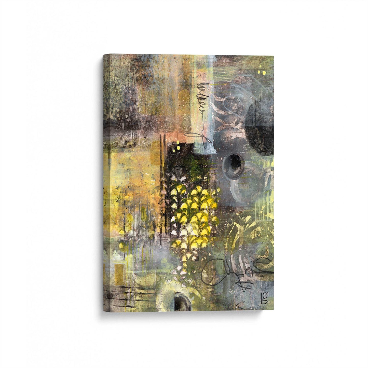 [Color:Stretched Canvas], Picture of art at an angle