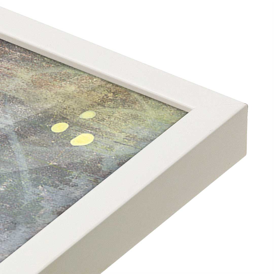 [Color:Opaque White], Picture of art in a Opaque White frame at an angle