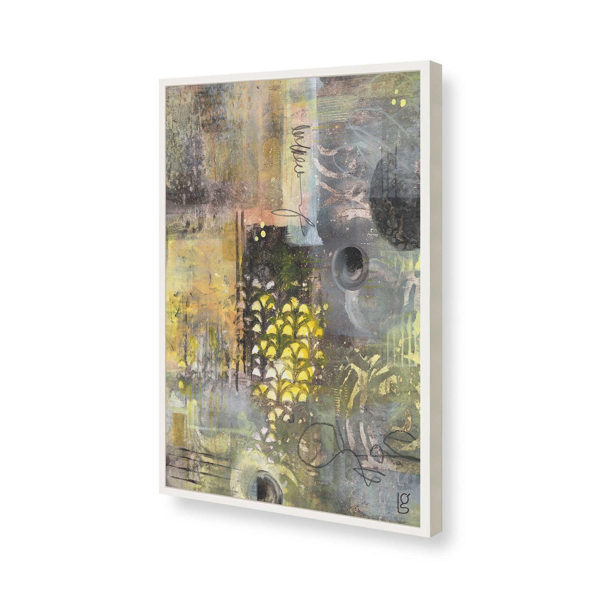 [Color:Opaque White], Picture of art in a Opaque White frame of the corner