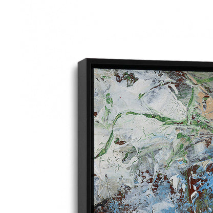 [Color:Satin Black], Picture of art in a Satin Black frame at an angle
