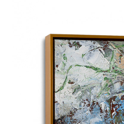 [Color:Polished Gold], Picture of art in a Polished Gold frame at an angle