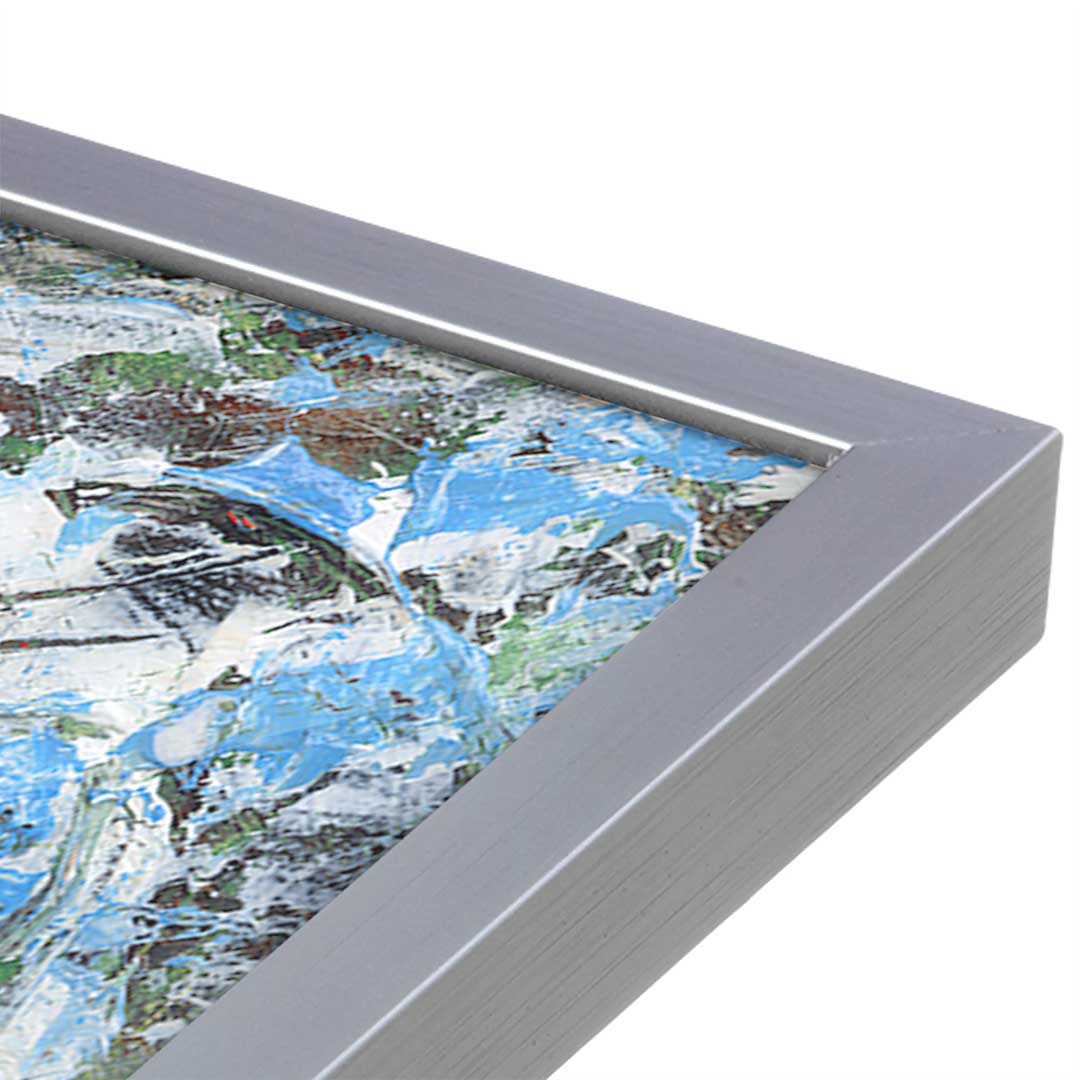 [Color:Polished Chrome], Picture of art in a Polished Chrome frame at an angle