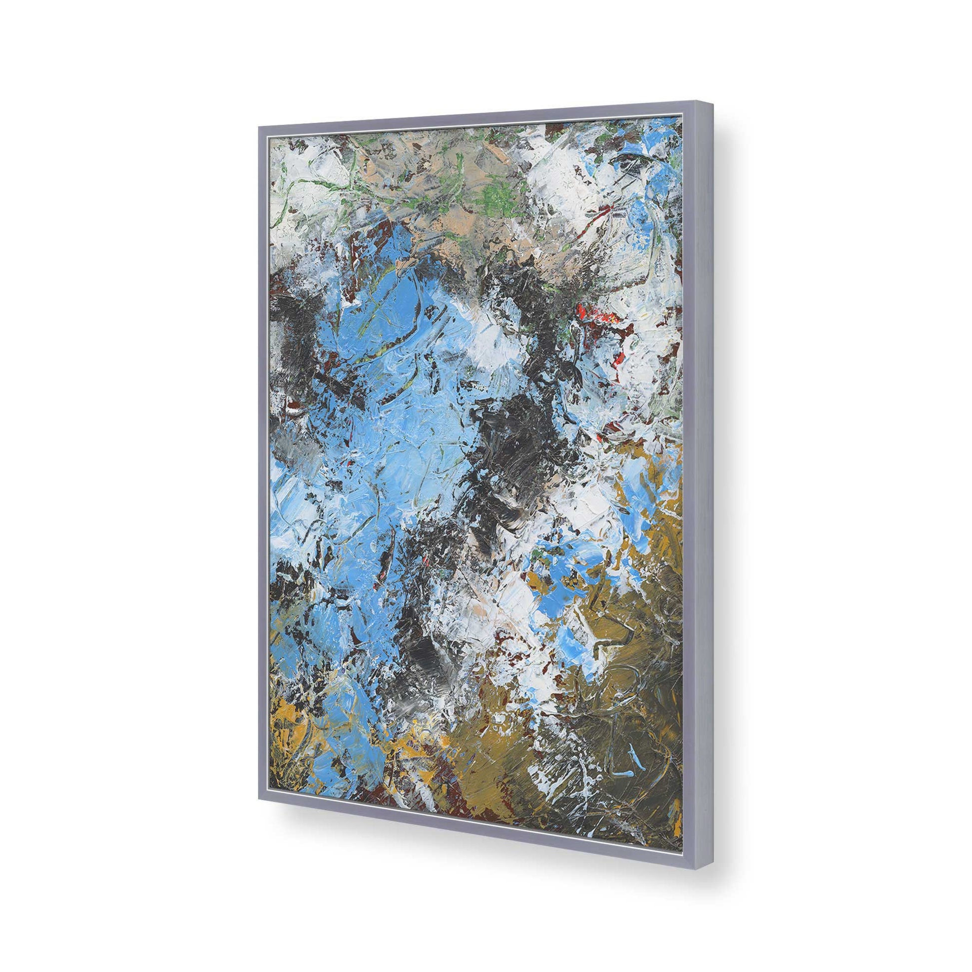 [Color:Polished Chrome], Picture of art in a Polished Chrome frame of the corner