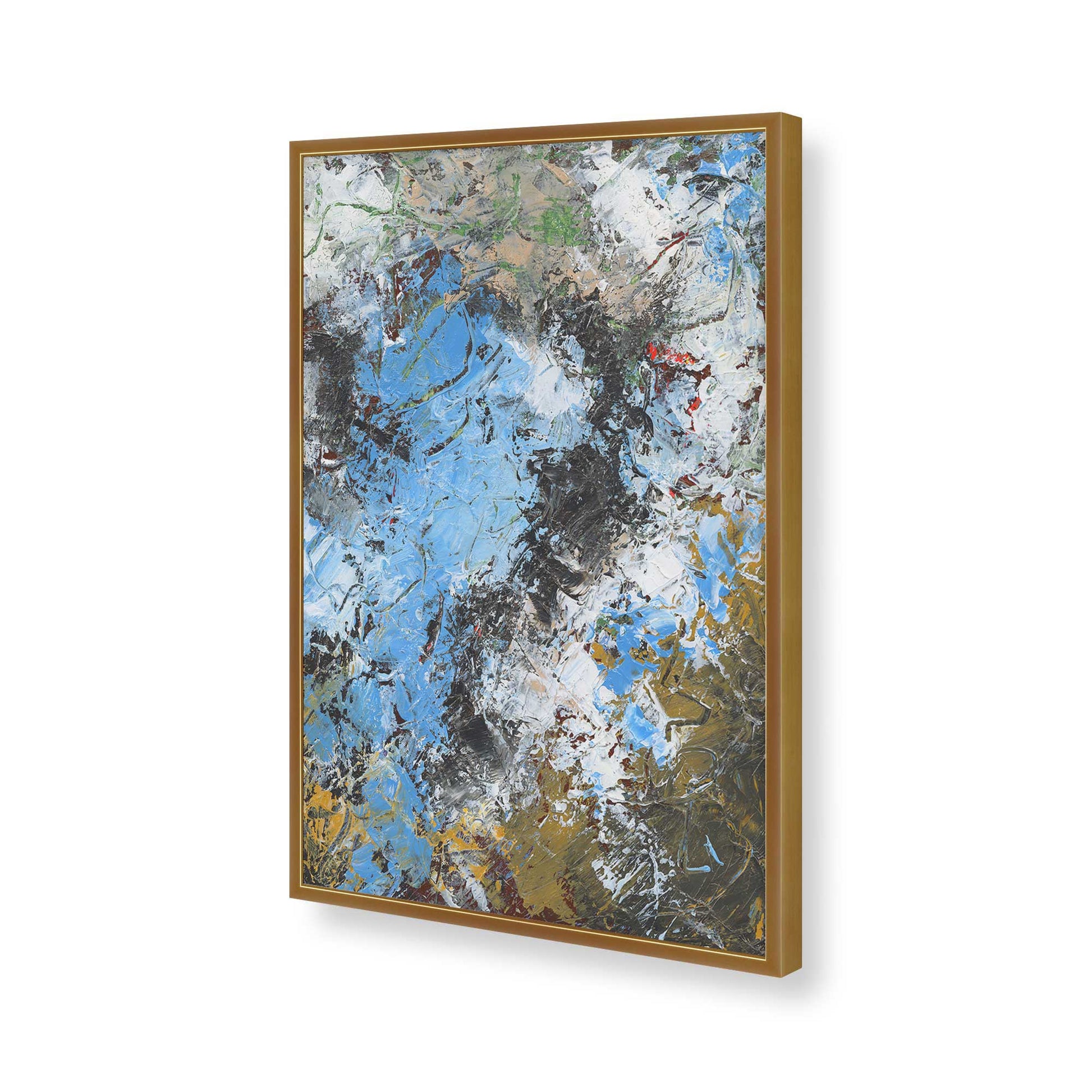 [Color:Polished Gold], Picture of art in a Polished Gold frame of the corner