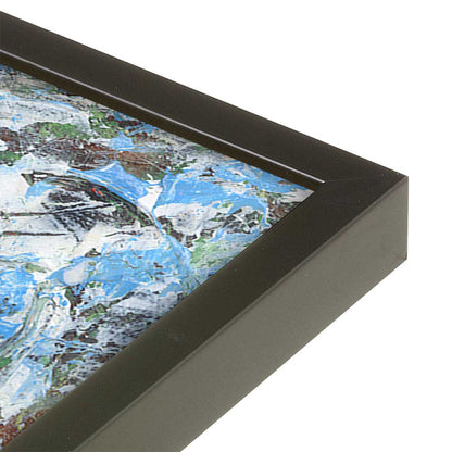 [Color:Satin Black], Picture of art in a Satin Black frame at an angle
