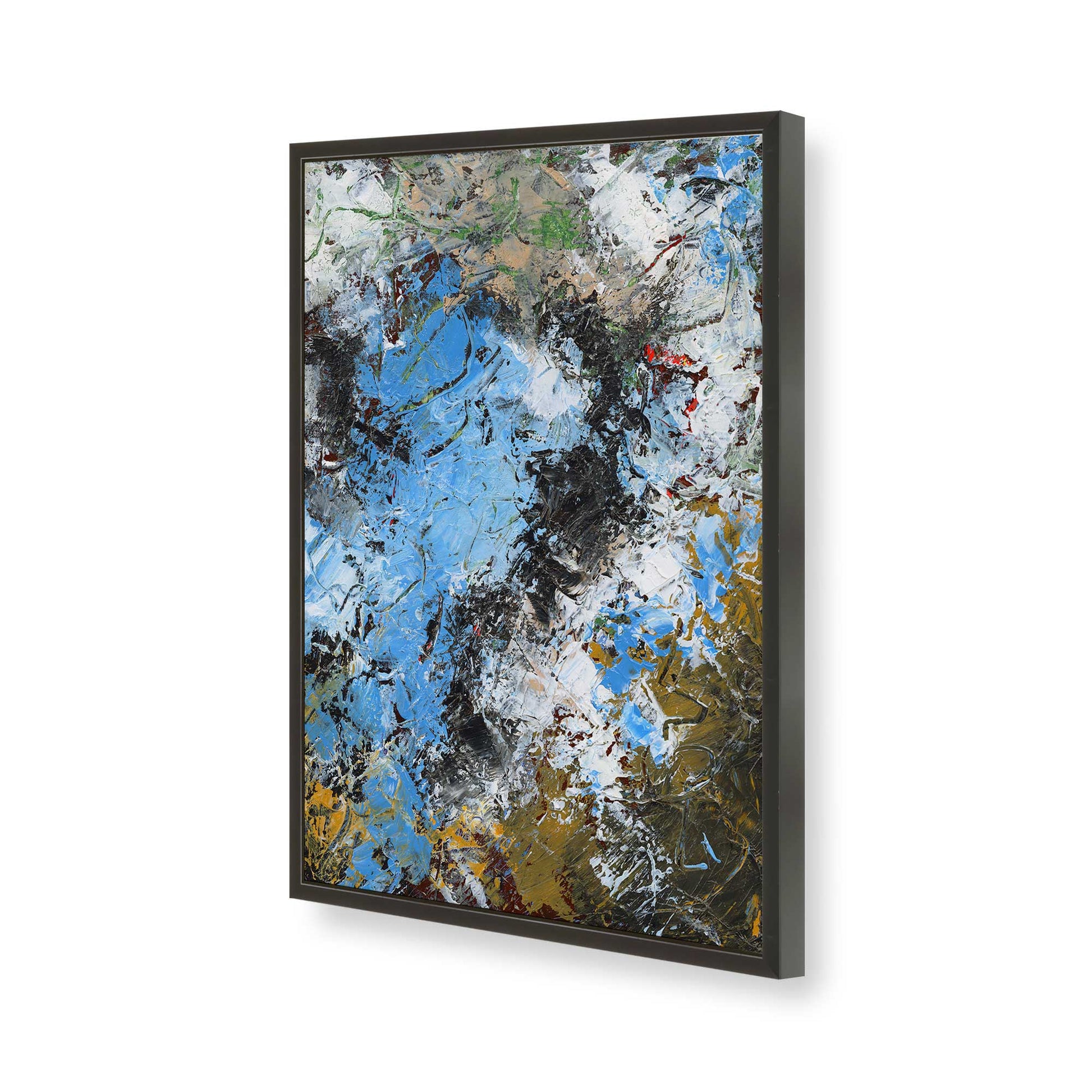 [Color:Satin Black], Picture of art in a Satin Black frame of the corner