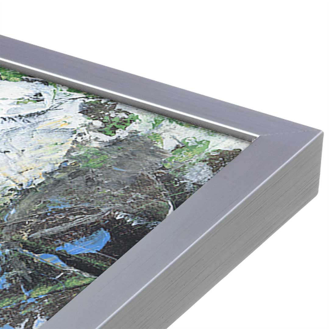 [Color:Polished Chrome], Picture of art in a Polished Chrome frame at an angle