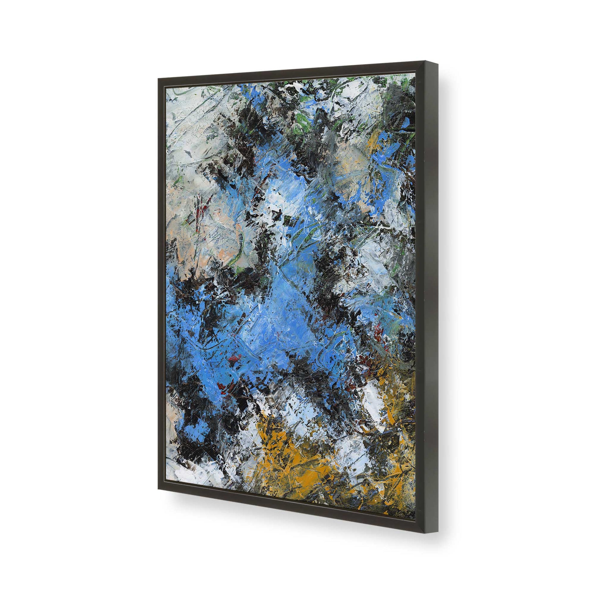 [Color:Satin Black], Picture of art in a Satin Black frame of the corner