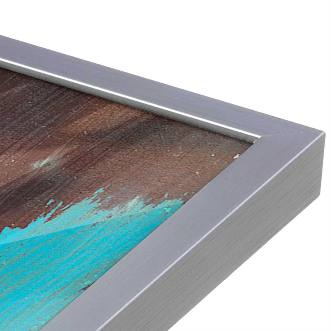 [Color:Polished Chrome], Picture of art in a Polished Chrome frame at an angle