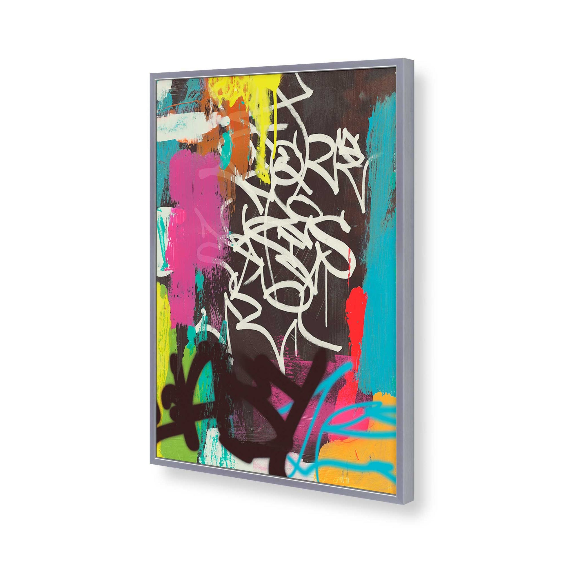 [Color:Polished Chrome], Picture of art in a Polished Chrome frame of the corner