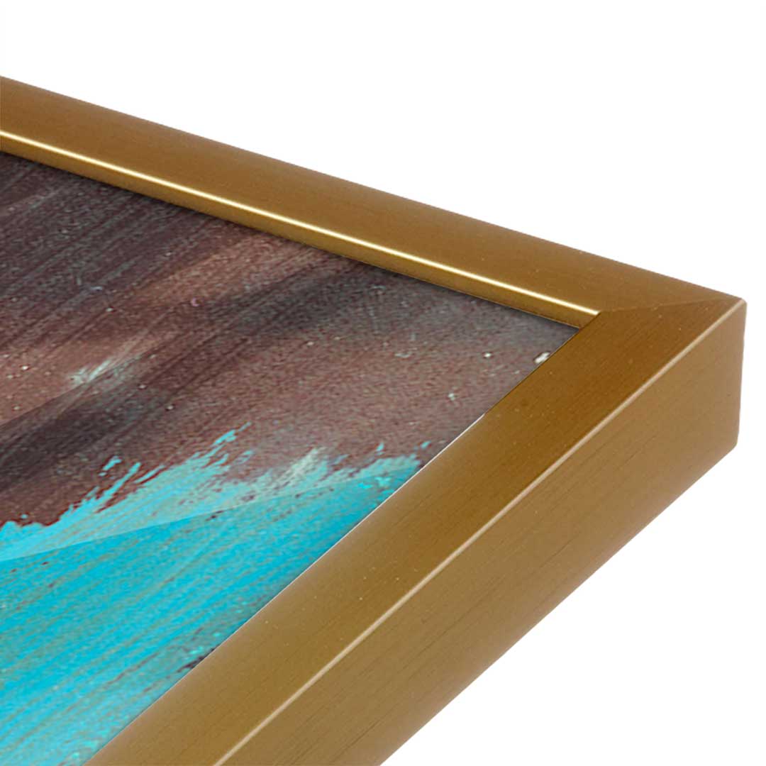 [Color:Polished Gold], Picture of art in a Polished Gold frame at an angle