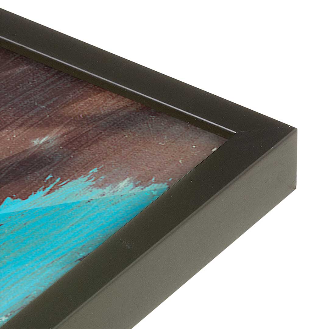 [Color:Satin Black], Picture of art in a Satin Black frame at an angle