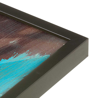 [Color:Satin Black], Picture of art in a Satin Black frame at an angle