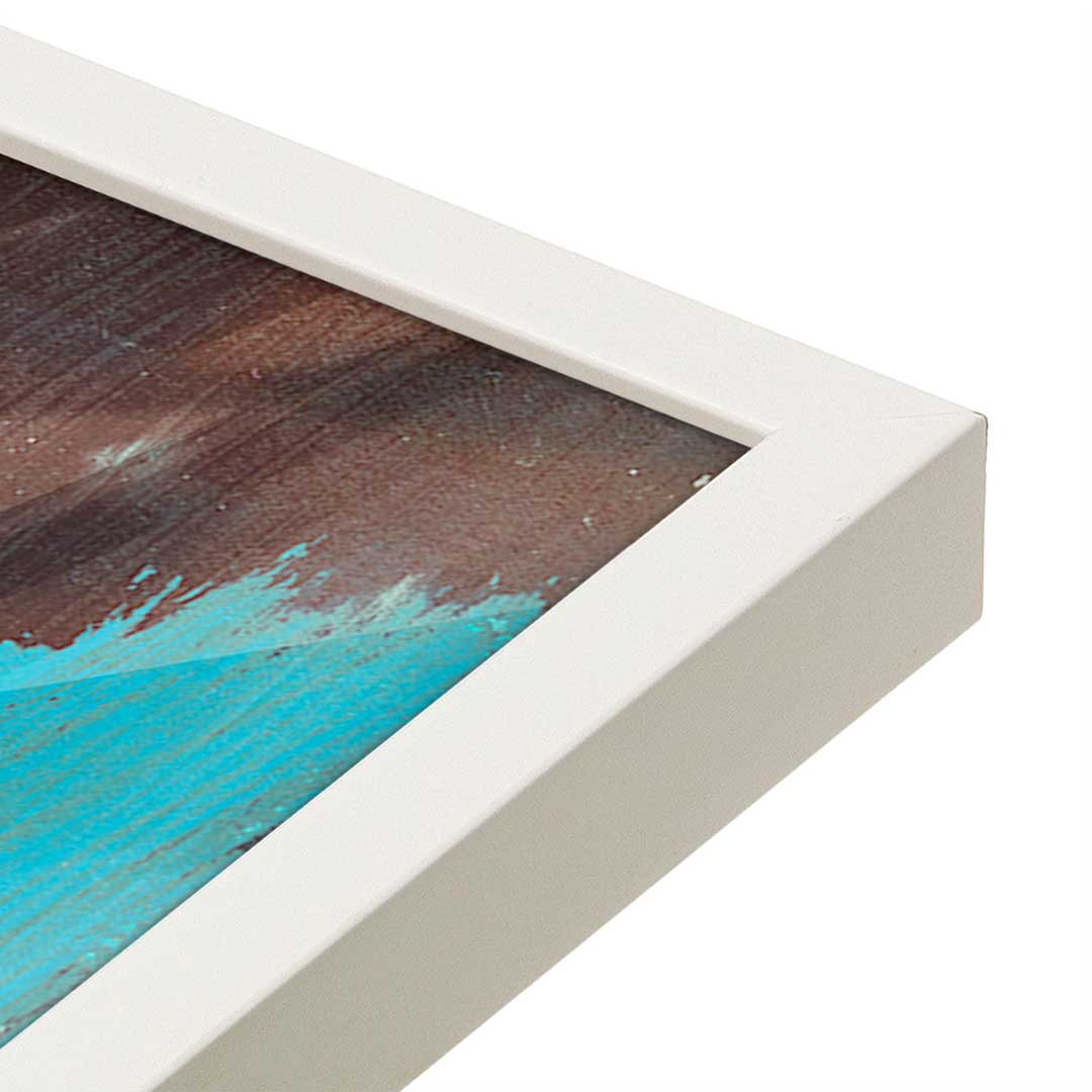 [Color:Opaque White], Picture of art in a Opaque White frame at an angle