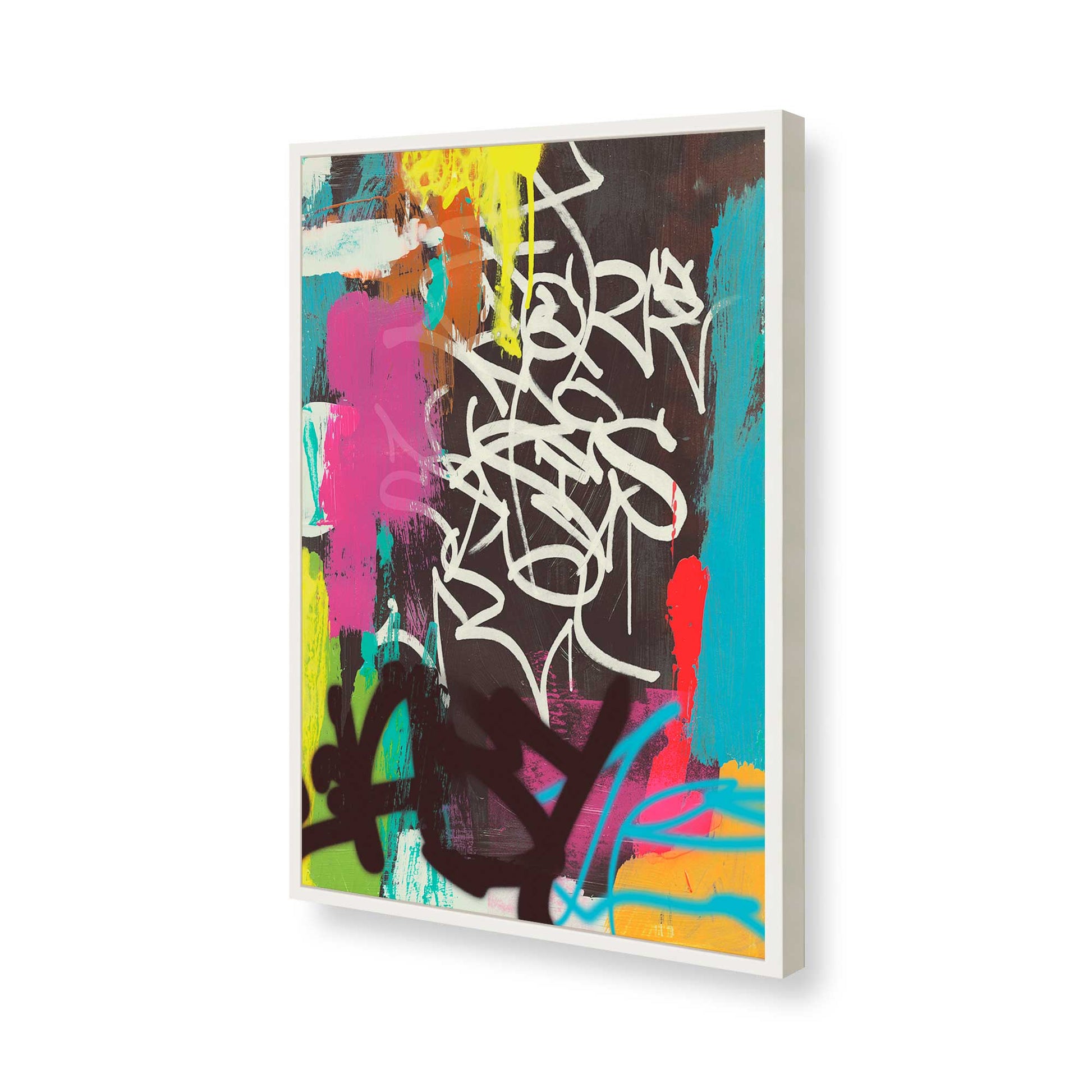[Color:Opaque White], Picture of art in a Opaque White frame of the corner