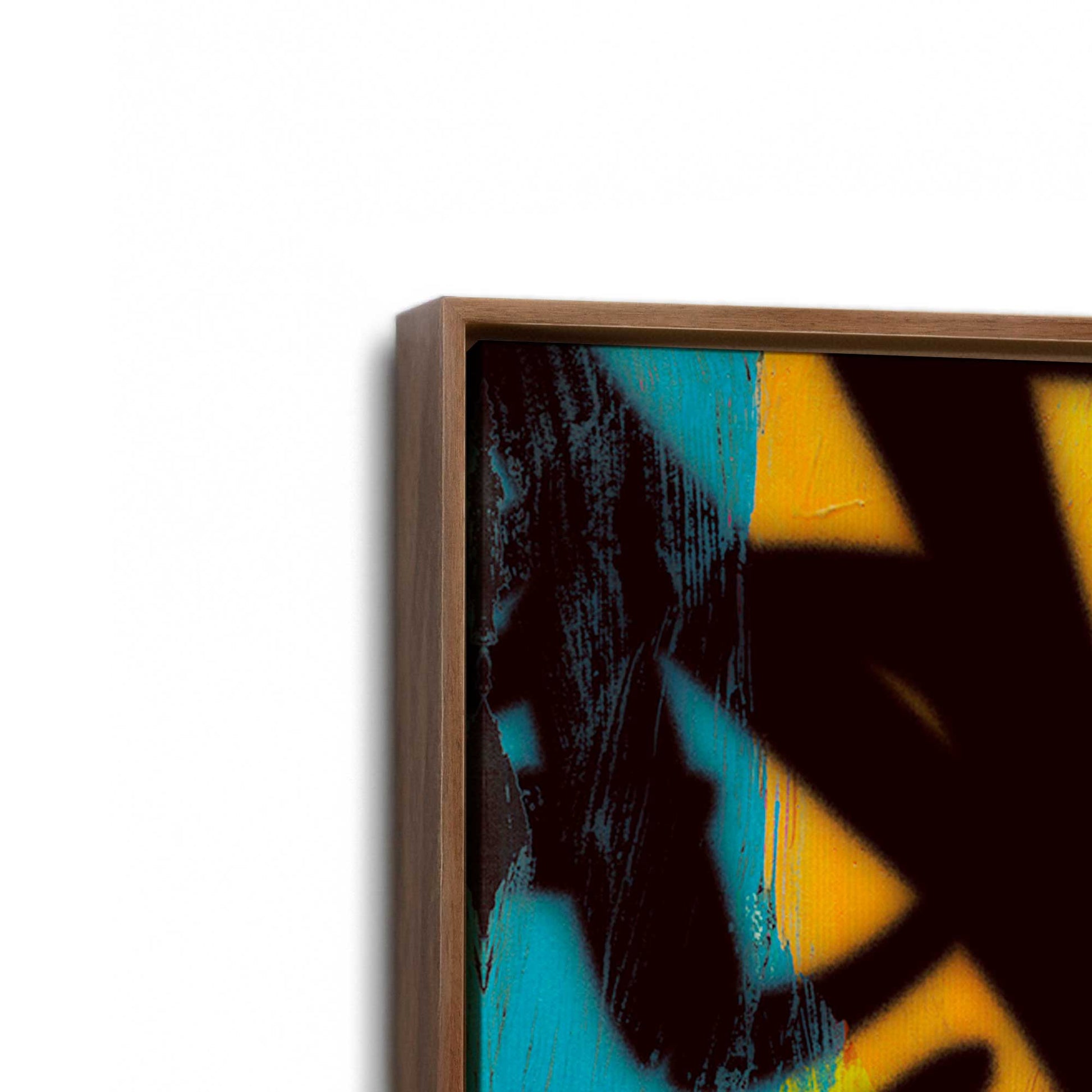 [Color:Walnut], Picture of art in a Walnut frame at an angle