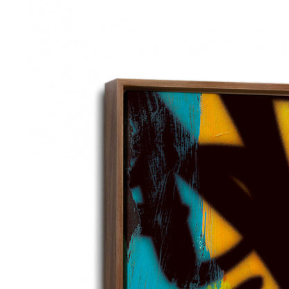 [Color:Walnut], Picture of art in a Walnut frame at an angle