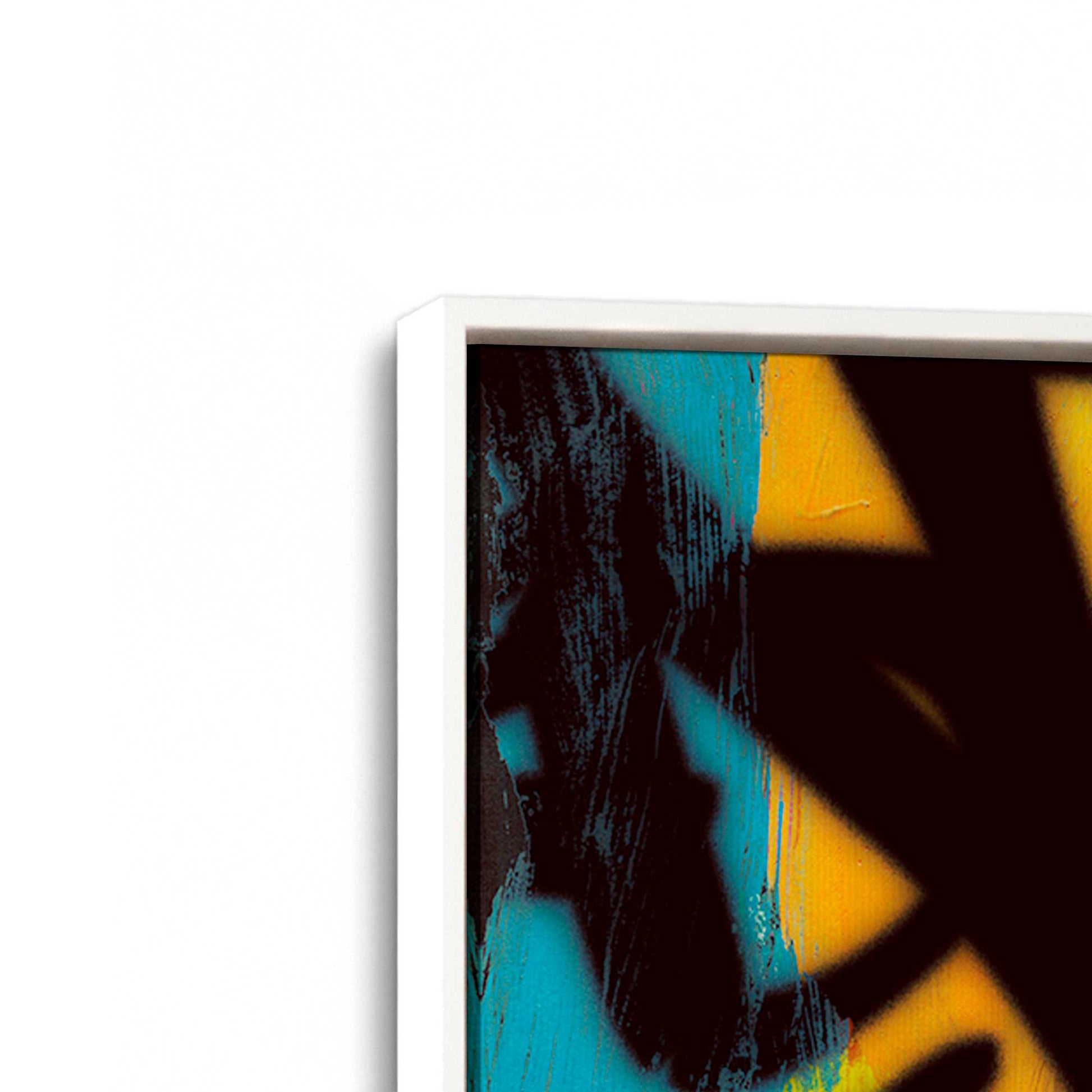 [Color:Opaque White], Picture of art in a White frame at an angle
