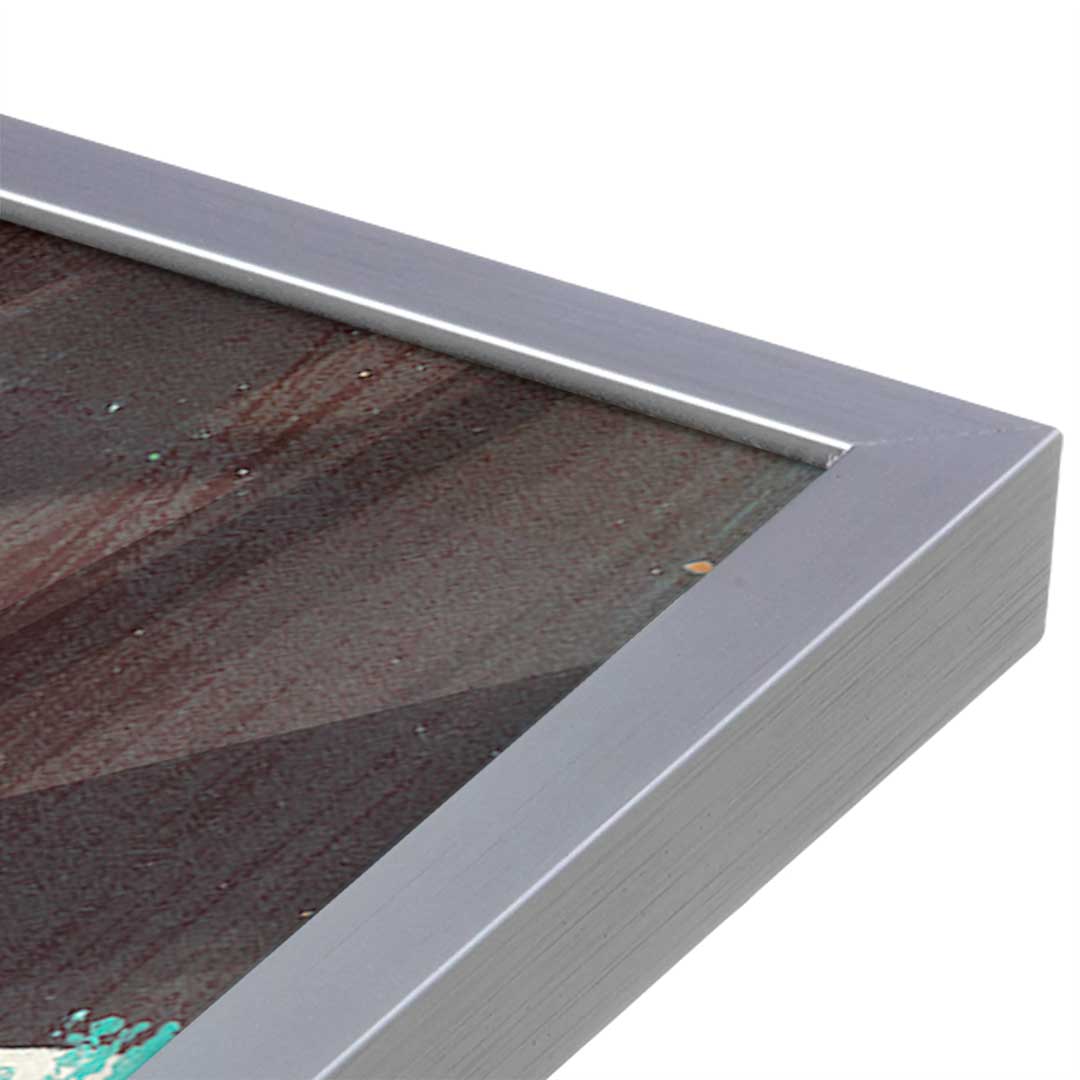 [Color:Polished Chrome], Picture of art in a Polished Chrome frame at an angle