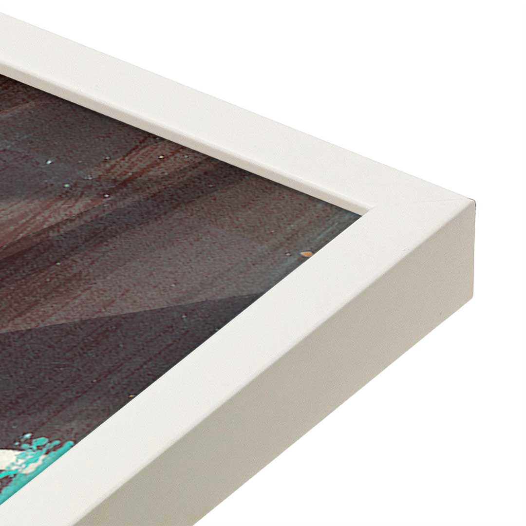 [Color:Opaque White], Picture of art in a Opaque White frame at an angle