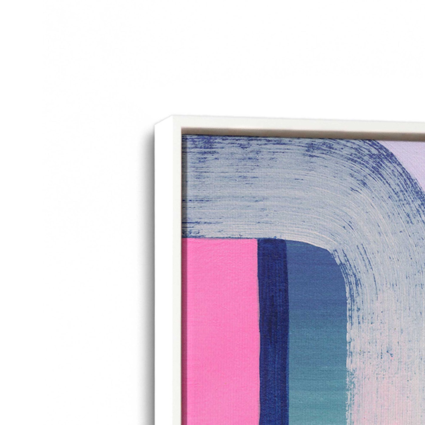 [Color:Opaque White], Picture of art in a White frame at an angle