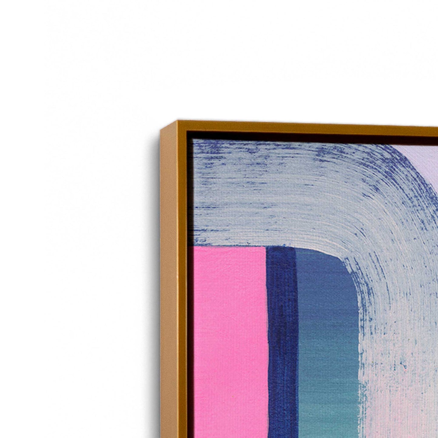 [Color:Polished Gold], Picture of art in a Polished Gold frame at an angle