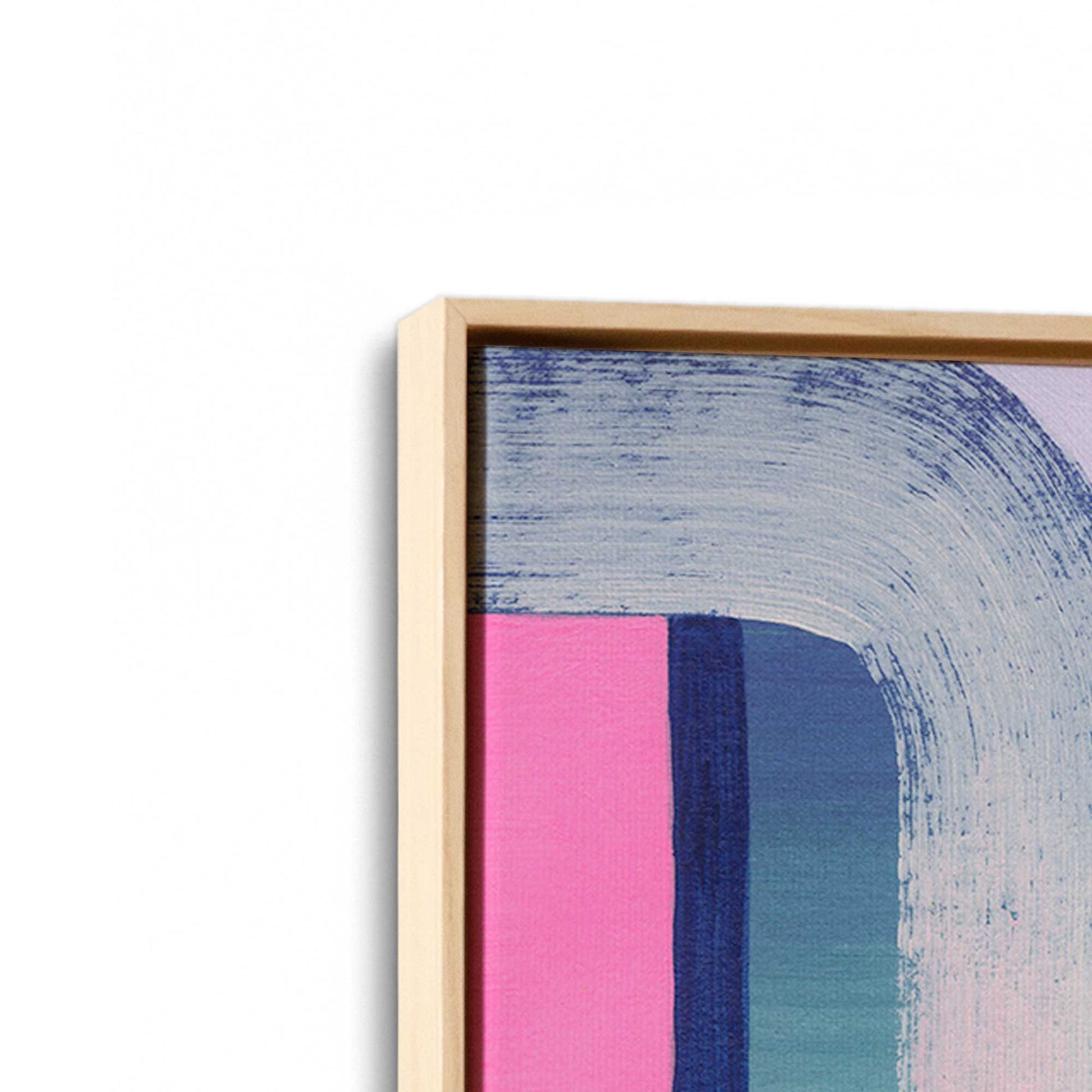 [Color:American Maple], Picture of art in a American Maple frame at an angle