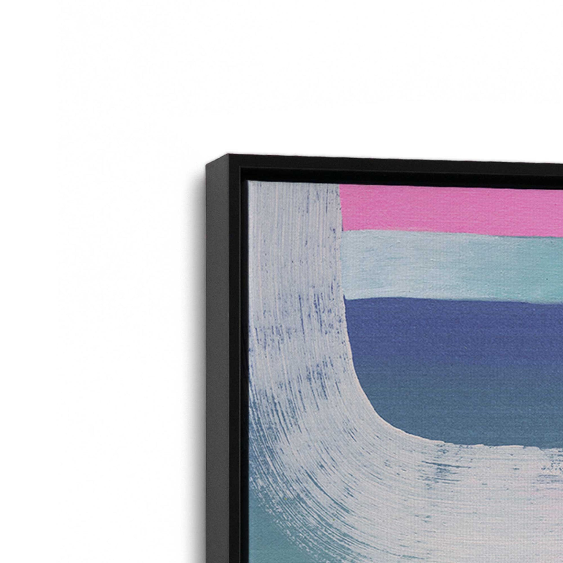 [Color:Satin Black], Picture of art in a Satin Black frame at an angle