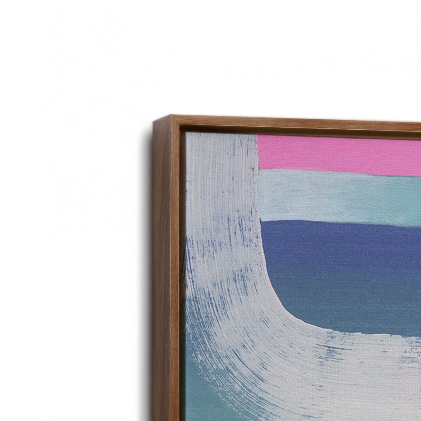 [Color:Walnut], Picture of art in a Walnut frame at an angle